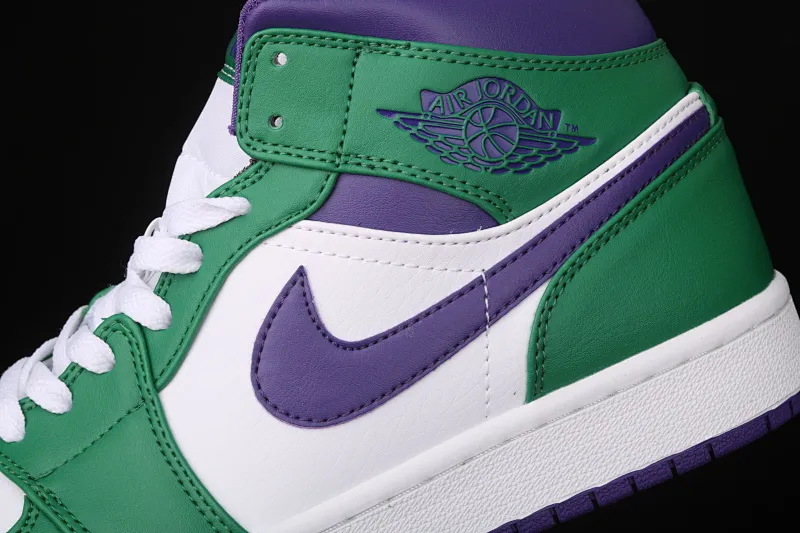 All Categories Air Jordan Jordan Series Basketball Shoes Air Jordan 1 Mid Air Jordan 1 Mid "Hulk" AJ1 Joe 1 Hulk White Purple Green Mid-top Classic Retro Cultural Leisure Sports Basketball Shoes 554724-300